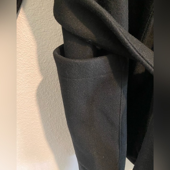 Zara Black Belted wrap coat - Picture 5 of 6